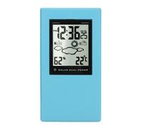 Horloge météo, température et humidité numériques, horloge météo, horloge solaire multifonctionnelle, horloge météo solaire à affichage LCD, horloge météo solaire de bureau