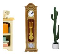 Horloge Miniature Maison Poupées - 5,12 pouces Échelle 1 12 Victorien | Accessoire Décoration Miniature Imprimé 3D pour Collection Bureau Étagère Maison Bureau