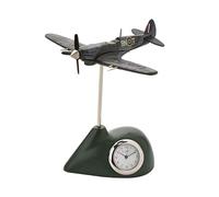 Horloge miniature Spitfire - Modèle avion - 9 cm - Cadeau pour homme
