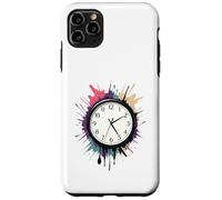 Horloge Minimaliste avec Effet Spray de Peinture Coque pour iPhone 11 Pro Max