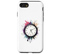 Horloge Minimaliste avec Effet Spray de Peinture Coque pour iPhone SE (2020) / 7/8