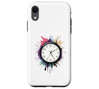 Horloge Minimaliste avec Effet Spray de Peinture Coque pour iPhone XR
