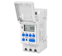 Horloge Minuterie Numérique Rail DIN 220V 30A avec Écran LCD | Minuterie Hebdomadaire Programmable Interrupteur Horloge pour Éclairage et Appareils Ménagers Intérieur