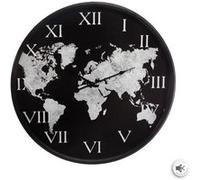 Horloge Monde métal D57 - Noir