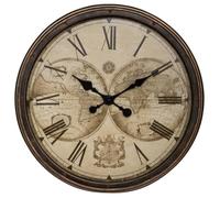 Horloge monde ""Tomy"" noir D52cm - Atmosphera createur d'interieur