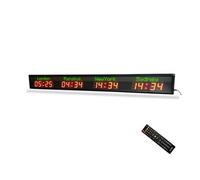 Horloge mondiale LED avec minuterie, horloges murales multi-zones for hôtels, entreprises multinationales et aéroports internationaux Modes multiples(HIT4-2.3R)