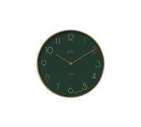 Acctim Madison 29515 Horloge murale en métal brossé Motif jungle urbaine Vert