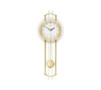 Horloge murale - Noyer - Radio pilotée - Design contemporain - Rond - Intérieur