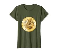 Horloge Mouvement Gear Steampunk Time Cadeau T-Shirt, Femme, Olive, XS