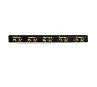 Horloge Multi-Fuseaux Horaires, Horloge Mondiale Numérique À Led De 2,3 Pouces, 5 Niveaux De Réglage De La Luminosité Et Horloge Mondiale Pour 5 Villes, Belle Et Économe En Énergie, Pour Les Entrepri