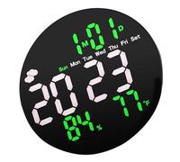 Horloge multifonction avec relevés de température et d'humidité - Double alarme programmable - Contrôle automatique de la luminosité - Grand écran numérique avec température