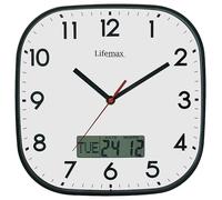 HORLOGE, MUR, JOUR ET DATE, FACE BLANCHE ; 2401 W (LIFEMAX) Quantité X 1