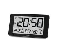 Hama Horloge murale numérique Cuba radiopilotée avec thermomètre et hygromètre noire