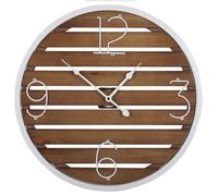Horloge murale ø 50 cm en bois foncé ARRIAGA Marron
