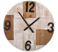 Horloge Murale ø 60 cm effet bois clair MICHAPAN Marron
