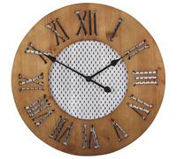 Horloge murale ø 60 cm en bois foncé CUILCO Marron