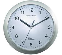 Horloge murale - 25 cm - Argent - Analogique - Radiopilotée