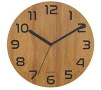 Horloge murale 30 cm UNILUX Palma Bamboo - Bois Noir G
