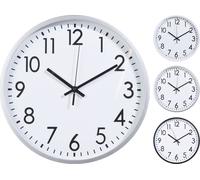 horloge murale 30cm de diamètre PH BLANC, blanc, argent, noir cadre mixte