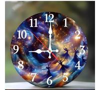 Horloge Murale 35 cm Silencieuse Sans Tic-Tac, Pendule murale Ballet Céleste Fantastique Décorative Mouvement à Quartz, Design Moderne pour Salon Cuisine Chambre Bureau, Fonctionne Piles Ronde
