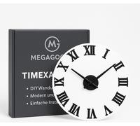 horloge murale 3D acrylique ronde chiffres romains autocollante moderne FR.