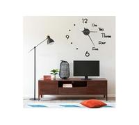 Horloge murale 3D Design moderne Noir 100 cm XXL