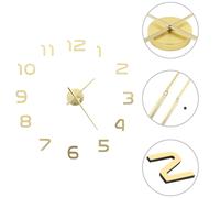 vidaXL Horloge murale 3D design moderne XXL dorée – Décoration de maison salon 50640