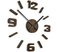 Horloge murale 3D DIY en bois de chêne - Grande horloge murale 50-75 cm - 3D - Design moderne - EKO - Horloge murale décorative pour bureau, salon, chambre à coucher - Article de décoration - Horloge