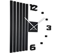 Horloge Murale 3D DIY en Bois de chêne Lattes Grande Horloge Murale 60 cm 3D Design Moderne EKO horloges murales décoration Montres pour Bureau, Salon, Chambre à Coucher Articles de décoration