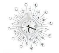 Horloge murale 3D horloge murale décorative en métal cristal, horloge murale silencieuse facile à monter murale moderne, décoration pour maison, bureau, hôtel