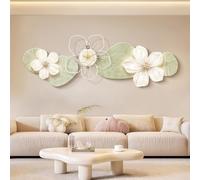 Horloge murale 3D, sculptures murales décoratives avec lumière ambiante LED, en forme de fleur, décoration à suspendre, mouvement à quartz silencieux, pour salon, chambre à coucher, salle à manger