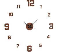 Horloge murale 3D TETI à coller - Home Styling Collection, marron