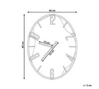 Horloge murale 46 x 60 cm bois clair et noir MEYNES