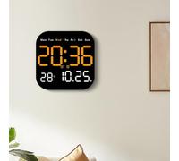 Horloge murale à LED multifonctionnelle, horloge murale électronique avec télécommande, affichage de la température, horloge de bureau