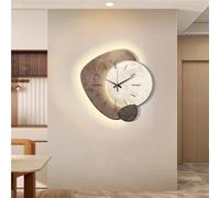 Horloge murale à LED, style pierre, décoration murale pour décoration d'intérieur moderne, design unique pour le salon et le bureau