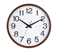 Horloge murale à piles de 33 cm avec mouvement silencieux et fonction anti-tic-tac pour espaces de travail et de vie calmes (C)