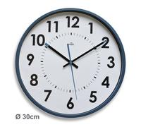 Horloge murale à quartz diamètre 30 cm - bleue