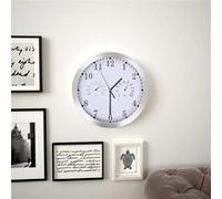 Vidaxl Horloge Murale À Quartz Hygromètre Et Thermomètre 30 Cm Blanc