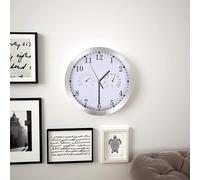 Horloge Murale à Quartz Hygromètre Thermomètre Blanc Pendule de Cuisine vidaXL