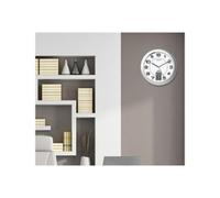 Horloge murale à quartz 'INSTINCT', argent