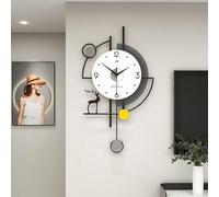Horloge murale à quartz silencieuse, décoration d'intérieur moderne sans tic-tac avec pendule, design élégant pour espaces de vie paisibles, montre artistique