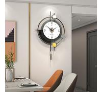 Horloge murale à quartz silencieuse, décoration d'intérieur moderne sans tic-tac avec pendule, design élégant pour espaces de vie paisibles, montre artistique
