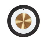 Horloge Murale à Suspendre 30 cm Design Moderne Sans Chiffres Acier Noir et Bla