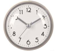 Horloge murale à ventouse, 7,5 cm, à quartz étanche avec forte adhérence, affichage miroir transparent pour salle de bain, cuisine, zones humides (A)