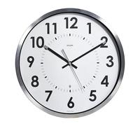 Horloge murale Abby cadre aluminium Ø 40 cm - Radio pilotée