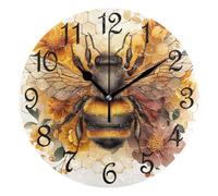 Horloge Murale Abeille Ruche Fleur Pendules Murales 25CM