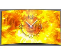 Horloge murale abstraite à motifs de feu et de flammes Horloge murale moderne à motifs silencieux sans tic-tac dixtime 3d-0141