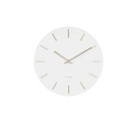 Horloge murale acier avec bâtons dorés Karlsson Charm Small Blanc 30x3,5 cm