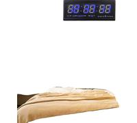 Horloge murale, affichage LED, fonction date et jour de la semaine, fonctionnement silencieux