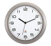 Horloge murale - ALBA - 30 cm - Silencieuse - Métal gris - Haute précision